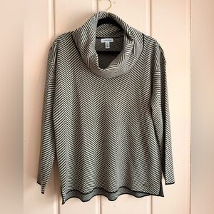 Calvin Klein Women’s Striped Cowl Neck Sweater sz S